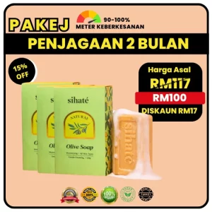 Sabun Zaitun Sihate - 3 Kotak Penjagaan 2 Bulan